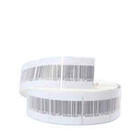 Étiquettes de sécurité souples RF avec capteur de code-barres, autocollants antivol adhésifs 8,2 MHz, approuvées CE/ISO pour supermarchés et commerces de détail