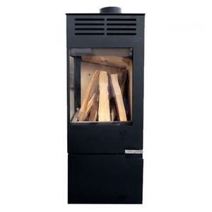 Moderno Caminetto Quadrato in Acciaio <span class=keywords><strong>a</strong></span> <span class=keywords><strong>Legna</strong></span> con Mensola, <span class=keywords><strong>Stufa</strong></span> <span class=keywords><strong>a</strong></span> <span class=keywords><strong>Legna</strong></span> per Riscaldamento Interno del Soggiorno - Product Image 2