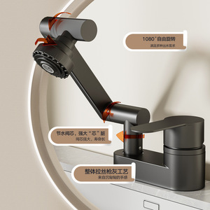 Grifo de cocina de doble orificio con válvula mezcladora de agua fría y caliente, fácil instalación - Product Image 2