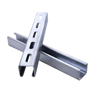 Meilleures ventes en Chine : Profilé en C Q235 en acier au carbone pré-galvanisé, type perforé, 41x41 41x21, pour chemin de câbles - Product Image 2