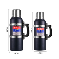 PRECIO DE FÁBRICA OEM Logotipo de impresión personalizado color termo de acero inoxidable termo aislado al vacío botella de agua deportiva de viaje con asa