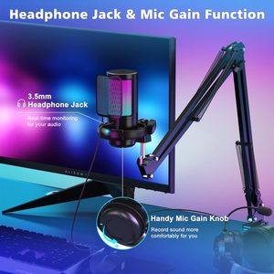 Kit de microphone de jeu professionnel OEM Boom Arm ME6S filaire USB à condensateur pour PC portable, enregistrement cardioïde, diffusion en <span class=keywords><strong>studio</strong></span> - Product Image 6