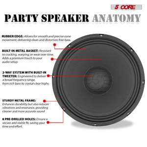 Par de altavoces de repuesto Db de 12 pulgadas y 8 ohmios para sistema de audio de escenario, sonido profesional de 200W, 2 canales, 2 piezas - Product Image 5