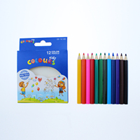 Ensemble de 12 crayons de couleur miniatures en bois DRATEC, formes triangulaires/hexagonales/rondes de 3,5 pouces, diamètre de 6,9 mm, certifié EN71, logo personnalisé