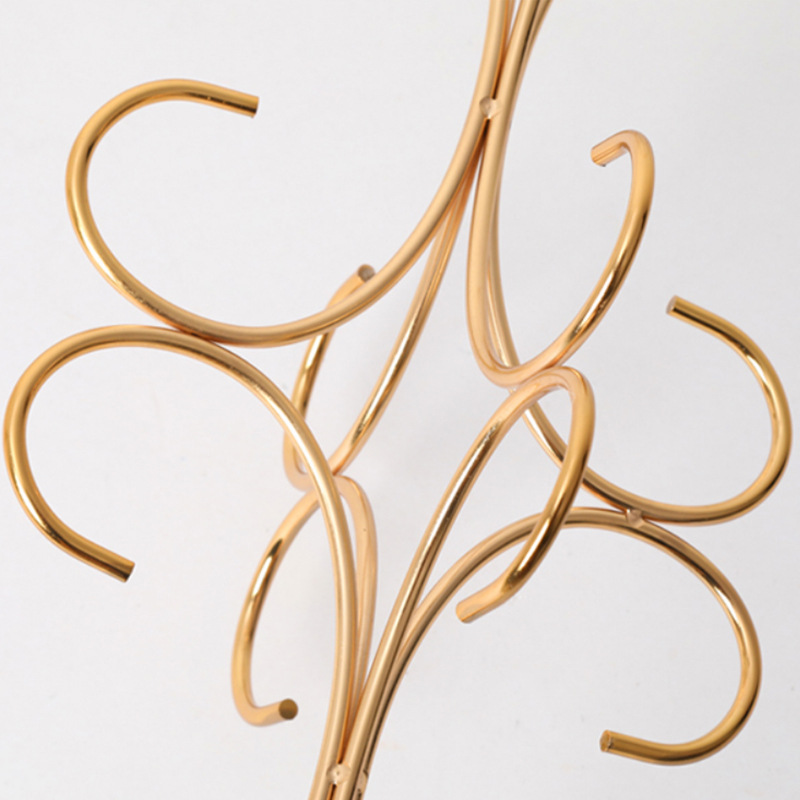 Gold Flower Stand Wedding Wrought Iron Ornaments Geometric Outdoor Floor Metal Vase Flower