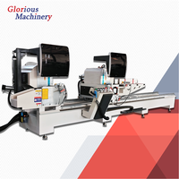 Scie à double tête automatique Glorious Machinery pour PVC, UPVC et aluminium – Machine de découpe d'aluminium à double tête