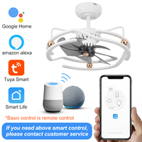 D006 Ventilateur de plafond intelligent avec lumière avec télécommande Tri-CCT Dimmable Modern Fan Light Inverter Quie Plafonnier Fan Lamp