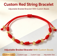 Bracelets porte-bonheur tendance en vente flash, bracelets en cordon rouge Kabbalah ajustables pour la chance