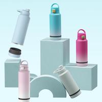 Bouteille Thermique en Acier Inoxydable Écologique Personnalisée avec Compartiment de Rangement Inférieur, Double Paroi Isolée sous Vide pour le Camping (Vente en Gros)