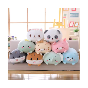 9 stili animale dinosauro maiale <span class=keywords><strong>gatto</strong></span> orso simpatico cartone animato morbido Panda criceto elefante cervo bambola farcita per regalo cuscino bambino - Product Image 1