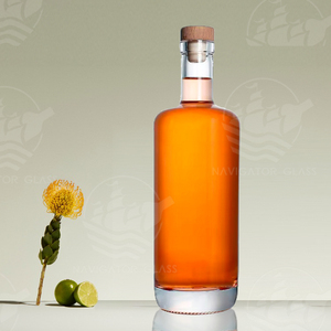 Botella de licor cuadrado de 750 ml Botella de vidrio de vodka de vino de whisky de Ginebra de 750 ml para Ron Brandy - Product Image 3