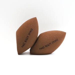 Éponge de maquillage hydrophile en polyuréthane marron uni sans latex, impression personnalisée UV Laser Pinkz, pour cosmétiques et beauté - Product Image 2