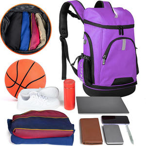Muestra Gratuita de Bolsas Deportivas para Baloncesto con Forro de Nailon, Cremallera y Logotipo Personalizado, Mochila con Cordón para Gimnasio con Bolsillos - Product Image 5