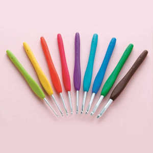Agujas de tejer con mango de silicona, <span class=keywords><strong>Kit</strong></span> de agujas de ganchillo de 2-6mm para manualidades DIY, accesorios coloridos, herramienta Multicolor, 9 Uds. - Product Image 4