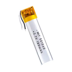 Wly Pin nhà máy 3 7V Volt 501040 501015 501018 Li ion LiPo pin 180mAh pin lithium polymer cho các thiết bị thông minh nhỏ