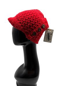 Gorro de Punto de Calidad Taiwanesa LANDBAS para Mujer, 56-58 cm, con Parche de Cuero, Estilo Casual Personalizado, Diseño Adorable para Regalo de Navidad - Product Image 3