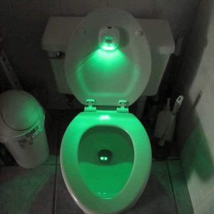 モーションアクティベートトイレナイトライト自動モーションセンサー便座バスルームナイトライト赤と緑のライト - Product Image 1