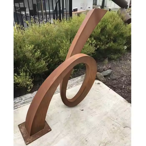 Escultura de Acero Art Deco para Exteriores, Metal Oxidado, Estilo Único de Corten para Decoración de Jardín - Product Image 2