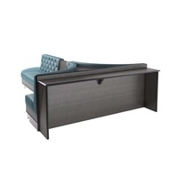 Canapé d'angle en Y de luxe léger, ensemble de banquette de bowling en cuir bleu clair pour restaurant, banquette d'attente d'angle