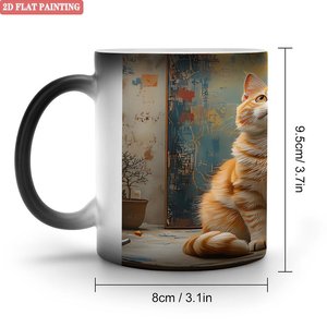 <b>Ceramic</b> Mug Frosted Black 11oz Heat Activated Color Changing Daily <b>Cup</b> - Product Image 1