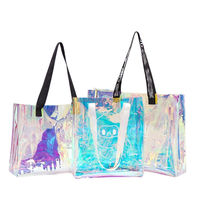 Sac à provisions fourre-tout en pvc personnalisé de haut niveau sac laser en PVC sac cadeau en plastique