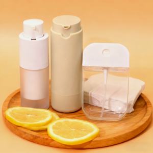 Envases de Plástico PET de Lujo Blancos Personalizados para Lociones Cosméticas, Juego de Botellas para el Cuidado de la Piel, Diseño Gratuito - Product Image 5