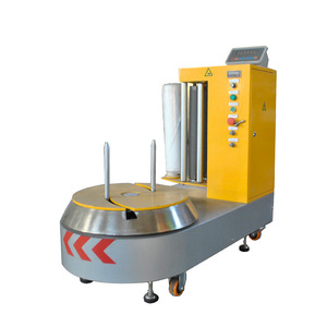 Machine d'emballage automatique hydraulique pour film étirable plastique, pour applications alimentaires et chimiques, et emballage de bagages d'aéroport - Product Image 6