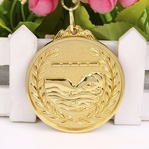 Recuerdo de medallas de competición de natación personalizado en aleación de zinc para el premio oficial del partido deportivo - Product Image 2