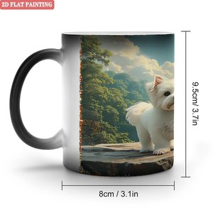 Modern Dining <b>Table</b> Decor Magic Mug Frosted Black 11oz Ceramic Heat <b>Activated</b> Coffee Cup - Product Image 1
