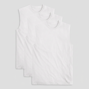 Wholesale Low Price PRIMEAGE INDUSTRIES 100% Cotton Knitted Casual Blank <b>Sleeveless</b> <b>T</b>-<b>shirt</b> <b>Men</b> Solid Crew Neck Oversize Front - Product Image 3