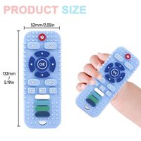 Mainan Gigitan Bayi Silikon Bentuk Remote TV Lembut untuk Anak Laki-laki Perempuan Ramah Lingkungan & Fitur Sensorik Hadiah Bayi