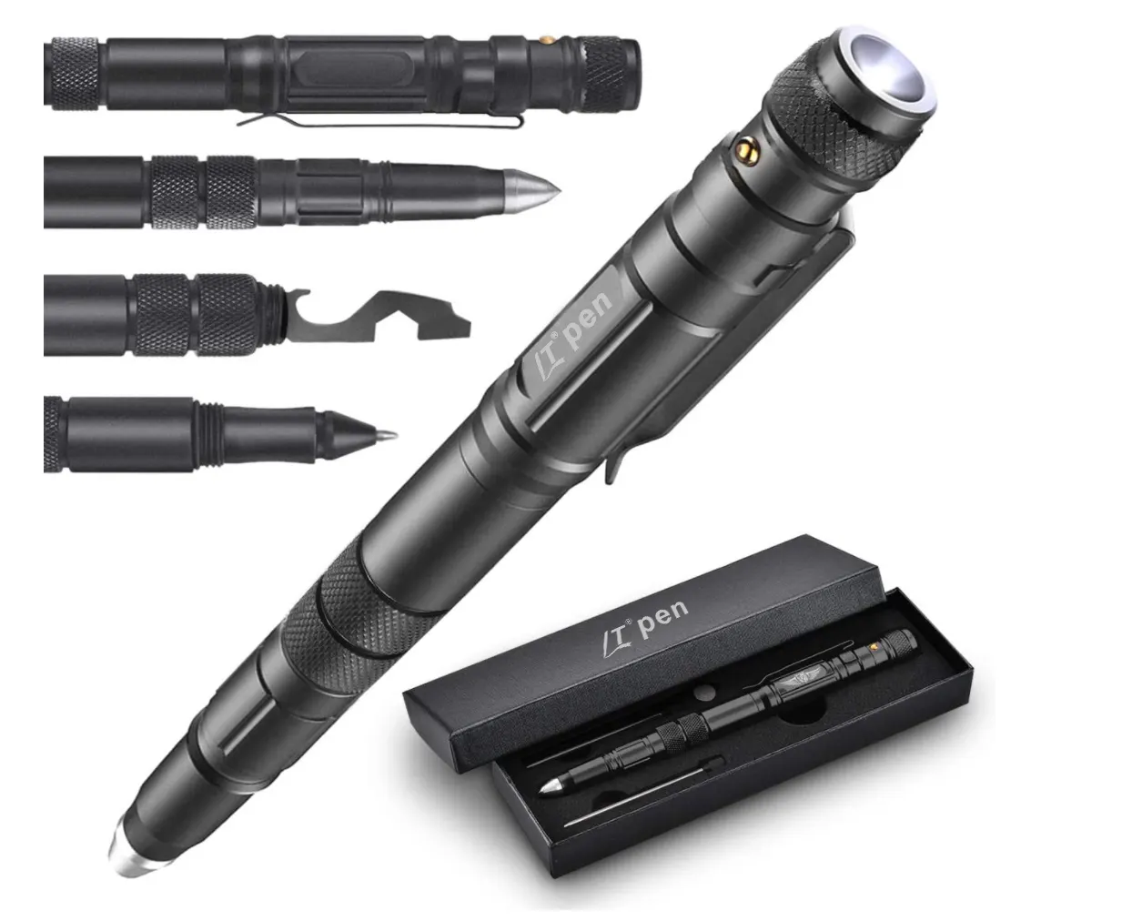 Outdoor Emergency Glass Breaker Metal Ball Tactical Pen/Office Multi-functional pen