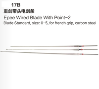 MJ17 Epee lame filaire Standard avec pointe, taille: 0 ~ 5, acier au carbone