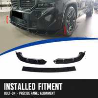 Kit carrosserie aérodynamique SKY Design pour BMW XM G09 : Lame avant, diffuseur arrière, jupes latérales en plastique ABS noir brillant, fixation par boulons