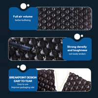 Emballage de protection gonflable personnalisé OEM ODM noir pour le transport, coussin antichoc, film à bulles d'air