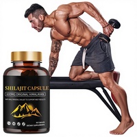 Capsules de Shilajit en marque blanche OEM 600mg, Complément alimentaire à base de plantes, Sans OGM, Sans gluten, pour adultes, Bien-être quotidien, Exportation