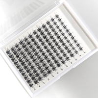Faux cils en grappes coréens faits à la main en PBT, grappes de cils chinois en faux vison, kit de plateau en gros