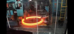 Energia eólica rolamento flange válvula tubo aero aço inoxidável titânio liga de alumínio forjamento CNC radial anel axial rolando máquina