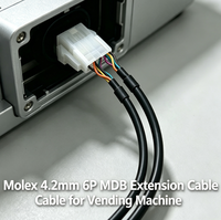 Kabel Ekstensi Harness Kabel MDB 6P Molex 4.2mm Khusus untuk Mesin Penjual Otomatis Validator Koin