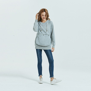 <strong>Women's</strong> Hooded Sweatshirt Winter Kangaroo Pouch Dog Casual Sportswear Pullover Hoodie Jacket with Large Pet Pocket - Product Image 6