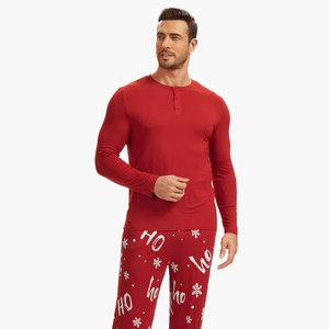 Conjunto de Pijama Personalizado para Hombre, Ropa de Dormir Suave de Modal, Ropa Interior de Bambú, Estilo Lencería OEM, Pijama para Hombre, Traje de Dormir - Product Image 1