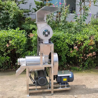 Industriële spiraalvormige volautomatische fruitpers-pulpseparator 380V 1500W voor blauwe bessen en drakenvruchten met 1 jaar garantie