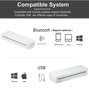 Nhà Máy Giá xách tay A4 máy in inkless ảnh tài liệu máy in hỗ trợ 48-208 mét không dây Bluetooth Máy in nhiệt A4 - Product Image 2