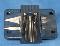 Support de montage modulaire en titane usiné CNC 5 axes par électroérosion à fil pour machines d'emballage alimentaire, marque MH