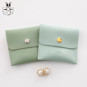 Luxury Custom Rectangle Square PU Leather Pouch for <b>Rings</b> Bracelets Earrings-Portable Small Jewelry <b>Storage</b> Magnetic Snap - Product Image 4