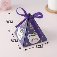 Boîte Cadeau en Papier Conique pour Chocolats et Bonbons, Design Personnalisé, Impression Personnalisée, DIY, Petite Boîte Triangulaire en Forme de Pyramide pour Cadeau