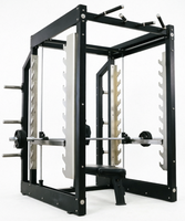 Máquina Smith Comercial, Rack de Potencia Multifuncional, Sistema de Guías Lineales de Alta Resistencia, Jaula de Entrenamiento de Fuerza Profesional