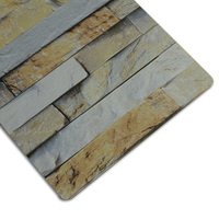 Panneau mural en PVC brillant à rayures géométriques UV, moderne, imperméable, résistant à l'humidité, insonorisant, effet marbre, pour escalier et villa européens