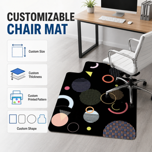Protecteur de sol <span class=keywords><strong>pour</strong></span> <span class=keywords><strong>chaise</strong></span> de bureau en PVC, imperméable, facile <span class=keywords><strong>à</strong></span> nettoyer, personnalisé - Product Image 6