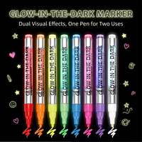 Marqueur de peinture corporelle UV phosphorescente lavable, stylo fluorescent pour soirées en boîte de nuit, tatouage temporaire, artisanat, fourniture en gros